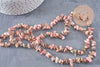 Perle chips rhodonite naturelle 2-8mm, x1 fil de 80cm (G3847)