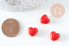 Perle coeur plastique rouge 10mm, x20 (G3491)