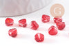Perle coeur verre rouge 6mm, x10 (G10341)