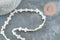 Perle croix nacre blanche naturelle, perle croix, coquillage blanc,12mm, le fil de 38cm, x1 G3053