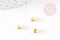 Perle cube laiton doré 4x4mm, perles dorées, création bijoux, perles intercalaires, x10 G6609