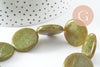 Perle disque jade naturel vert 25mm,bijoux pierre naturelle, x5 G6467