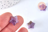 Perle étoile améthyste facettes 14mm,pendentif bijoux, pendentif pierre améthyste naturelle, pendentif étoile pierre, x1 G6830