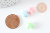 Perle étoile plastique multicolore plaste 11.5mm, x20 (G3374)