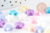 Perle étoile plastique multicolore plastel,pendentif acrylique,création bijoux plastique coloré, 10mm, x30 G4051
