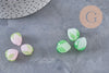 Perle fraise verre tchèque coloré 15mm, x1 ou x3 ou x5 (G10986)