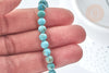 Perle goutte nuggets rondelle Howlite teintée turquoise foncé naturelle 5-30mm, x1 fil de 40cm (G8193)