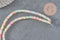 Perle nacre naturelle heishi multicolore pastel 2x4mm, X1 fil de 95 perles (G4478)