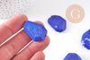 Perle hexagonale howlite bleue, howlite naturelle, perle bleue, x5 (G5491)