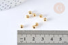 Perle intercalaire laiton doré sablée, perle doré texturée, des fournitures pour création bijoux, laiton doré, 4mm , x100 G5254