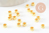 Perle intercalaire rondelles laiton doré 4mm,perle disque dorée pour création bijoux, x20 G9541