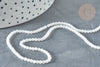 Perle jade blanc naturel ronde 2mm, x1 fil de 41 cm (G7397)