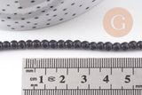 Perle jade noir, fourniture créative, perle jade,pierre naturelle,jade naturel, pierre, facette,jade,4mm,fil de 36.5 cm x1 (G0615)