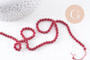 Perle jade rouge bordeau,pierre,perle facette,jade,4mm,fil de36 cm x1 (G1111)