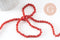 Perle jade rouge vif ,pierre naturelle,jade naturel, perle facette,jade,4mm,fil de 37 cm (G0887)