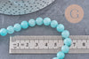 Perle jade teinté imitation amazonite ronde 8mm, x1 fil de 40cm (G4707)