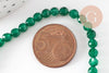 Perle jade vert foncé, perle jade, pierre naturelle, perle facette, 4mm, fil de 37cm, x1 (G2926)