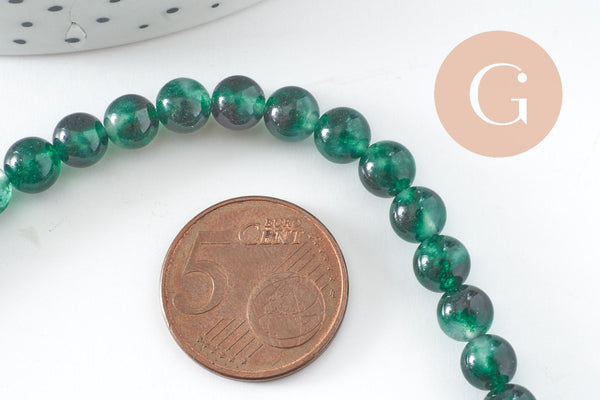 Perle jade vert,perles rondes,perle jade,jade naturel, jade vert,pierre naturelle, 6mm, le fil de 60 perles, x1(G1785)