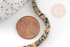 Perle jaspe dalmatien, perle carrée jaspe tacheté,pierre naturelle,perles jaspe pierre, fil de 94 perles, 4mm, x1 (G1650)