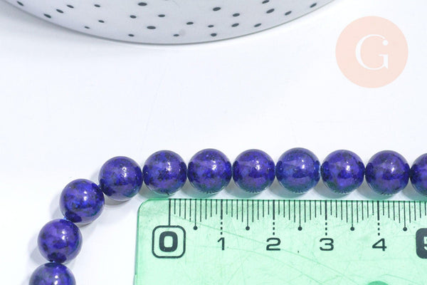 Perle lapis lazuli ronde 8mm,lapis bleu,pierre naturelle, perles pierre,lapis naturel,le fil de 20 cm (G5747)