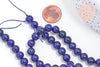 Perle lapis lazuli ronde 8mm,lapis bleu,pierre naturelle, perles pierre,lapis naturel,le fil de 20 cm (G5747)