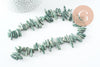 Perle longues en jaspe vert naturel, des perles en pierre pour creation de bijoux en pierre naturelle,13-22mm,fil de 38cm, X1 (G3525)