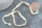 Perle nacre blanche naturelle carrée, coquillage blanc, 8-9mm,le fil de 40cm, x1 (G3873)