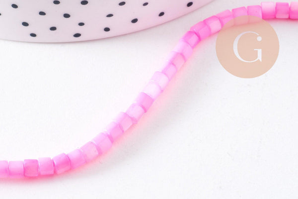 Perle nacre naturelle heishi multicolore 4x2.5mm, x1 fil de 38.9cm (G7886)