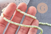 Perle nacre naturelle heishi vert pastel,tube coquillage coloré,perle coquillage,2x4mm, le fil de 40cm, x1 (G4770)