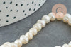 Perle naturelle blanche grade A 6-7mm, x1 fil 36cm (G0549)