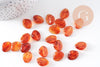Perle nuggets acrylique imitation ambre 17mm, x2 (G10484)