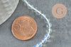 Perle opalite blanche ronde percée 4mm, 1x fil de 39.8cm (G8422)