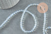 Perle opalite blanche ronde percée 4mm, 1x fil de 39.8cm (G8422)