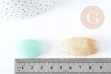Perle ovale verre multicolore 24-40mm, création bijoux faits main x1 (G9696)