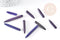 Perle pointe howlite violette, howlite naturelle, perle violette, perle pierre, x10 perles ou x1 fil de 80 (G1495)