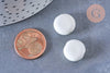 Perle porcelaine blanche, perle striées,perle céramique, céramique blanche, 15mm, x10 (G2571)