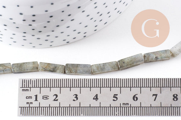Perle rectangle labradorite, labradorite naturelle, pierre naturelle, perles pierre, 14mm x1 fil de 39cm (G0675)