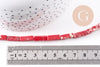 Perle regalite rouge rectangle 12mm, x1 fil de 38cm (G1106)