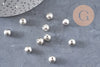 Perle ronde argent tibétain vieilli 8mm, x10 (G0084)