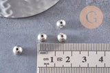 Perle ronde argent tibétain vieilli,perles argent, sans nickel,perle intercalaire, 6mm, x10 (G0819)