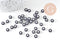 Perle ronde coeur blanc plastique noir,perle plastique,perle ronde lettre,x 10 grammes, (G2189)