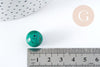Perle ronde howlite de synthèse teintée vert 12mm, x5 (G8286)