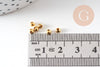 Perle ronde intercalaire fer dor, 3mm, x 10Gr (G0294)