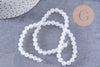 Perle ronde jade naturel blanc 6mm, x1 fil de 37cm (G3866)