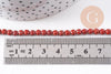 Perle ronde jaspe rouge naturel AB+ facettes 4mm, x1 fil de 37cm (G1173)