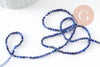 Perle ronde lapis lazuli naturel 2mm, x1 fil de 43cm (G3118)