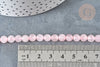 Perle ronde quartz rose facetté 6mm, création bijoux pierre, fil de 38cm, x1 (G7287)