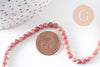 Perle ronde rhodonite rose naturelle 4mm,perle pierre naturelle, fil de 35cm, x1 (G0557)