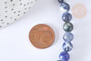 Perle ronde sodalite bleue naturelle 8-8.5mm, x1 fil de 38cm (G7072)