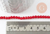 Perle ronde verre facettée rouge 4mm,perles en verre création bijoux DIY,4mm, fil de 36 cm x1 (G7099)